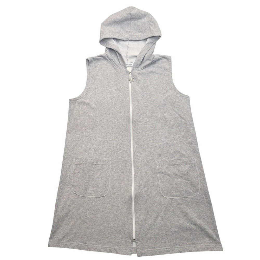 Jordan Taylor Beach Cover Up Womens L Sleeveless Zip Hooded Starfish USA